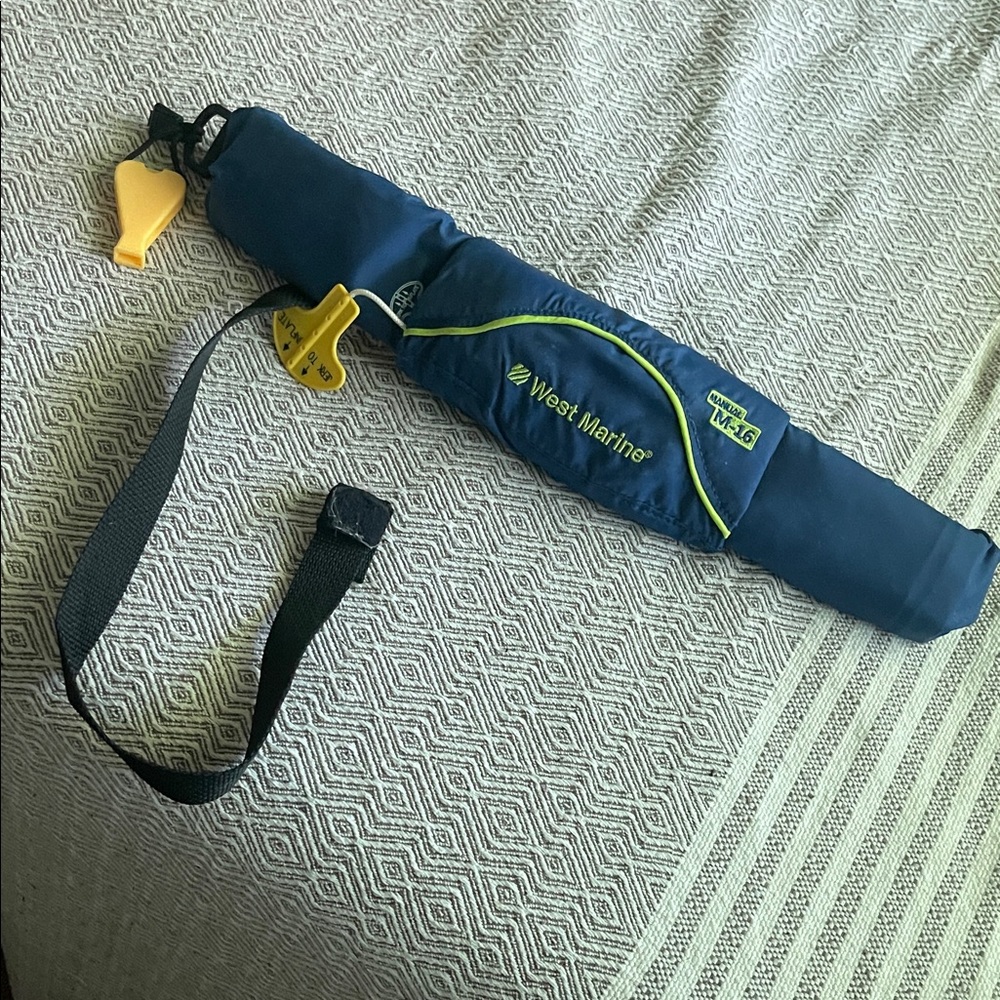 West Marine Blue Inflatable Life Belt PFD